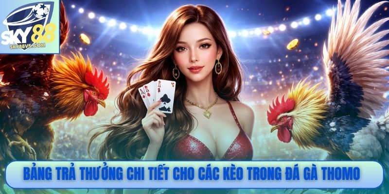 Bảng trả thưởng chi tiết cho các kèo trong đá gà Thomo