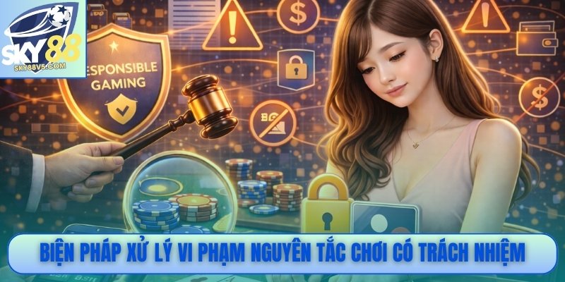 Chơi Có Trách Nhiệm Sky88 - Trải Nghiệm Cá Cược An Toàn 3 Biện pháp xử lý vi phạm nguyên tắc chơi có trách nhiệm