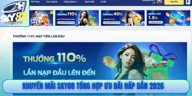 Khuyến Mãi Sky88 Mới Nhất 2026 Với Ưu Đãi Giá Trị Cao 1 Khuyến mãi Sky88 tổng hợp ưu đãi hấp dẫn 2026