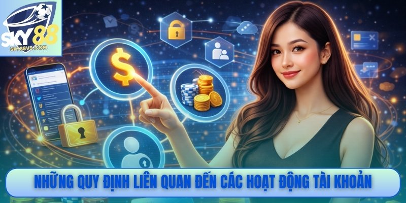 Điều Khoản Và Điều Kiện - Cá Cược An Toàn Cùng Sky88 2 Những quy định liên quan đến các hoạt động tài khoản