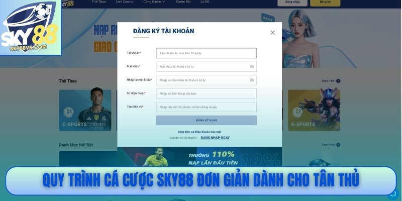 Sky88 – Nhà cái Uy Tín Hàng Đầu Trải Nghiểm Cá Cược Đẳng Cấp 11 Quy trình cá cược Sky88 đơn giản dành cho tân thủ