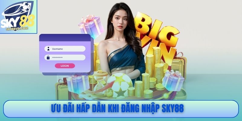 Ưu đãi hấp dẫn khi đăng nhập Sky88