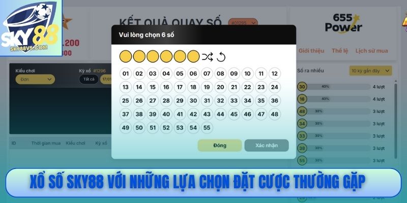 Xổ số Sky88 với những lựa chọn đặt cược thường gặp